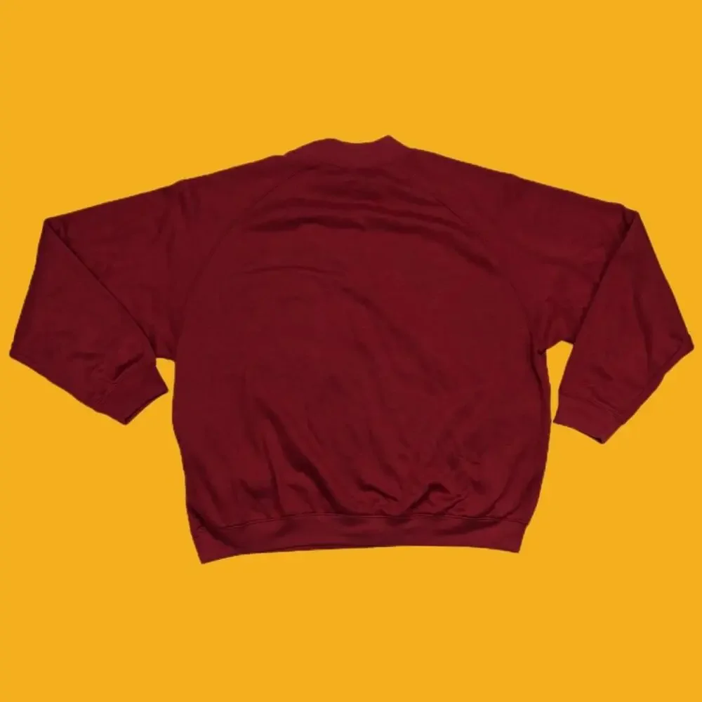 Vintage Burgundy Essential Oversized Sweatshirt Size XL - Picture 2 of 4